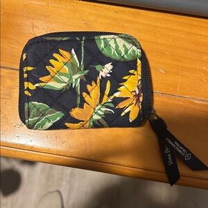 Vera Bradley Quilted Wallet with Yellow and blue Floral Pattern